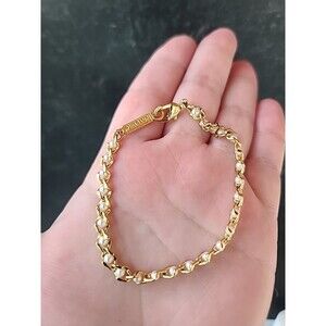 Napier Faux Pearl Gold Tone Metal Bracelet Vintage Costume Jewelry